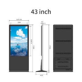 Floor Standing Digital Display 65 Inch Dengan Sentuhan Kapasitif I3 Untuk Hotel