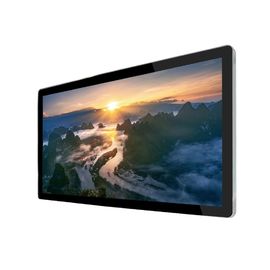 Wall Mountable Lcd Advertising Player 55 Inch Touch Screen Untuk Pintu Masuk Bank