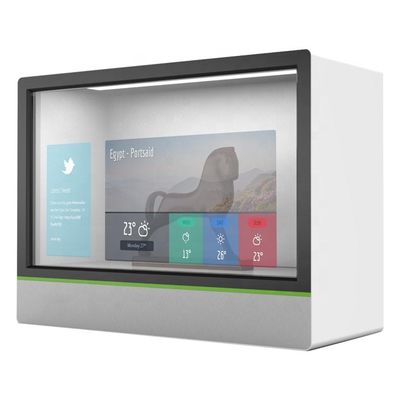 65 &quot;4K LCD Advertising Transparan Showcase Display Box Digital Signage