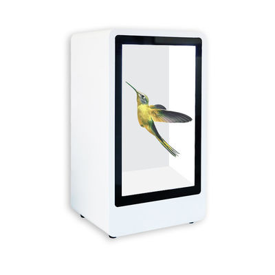 15.6 Inch Smart Showcase Layar Sentuh Kotak Kabinet LCD Transparan Untuk Periklanan