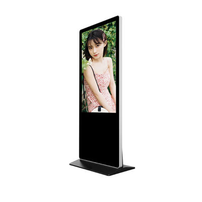 Indoor Lcd Interactive 55 Inch Digital Signage Display Kios Berdiri Lantai Gratis