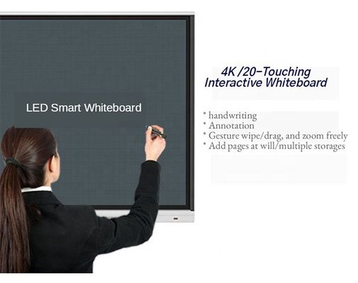 Aluminium Alloy Infrared Touch Lcd Wall Mounted Interactive Whiteboard I3 I5 I7