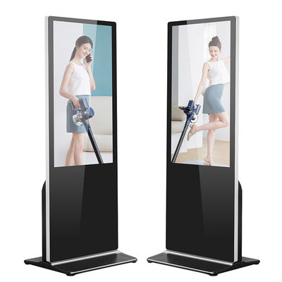 49 Inch Freestanding Digital Menampilkan Bingkai Aluminium Dengan Permukaan Kaca Tempered