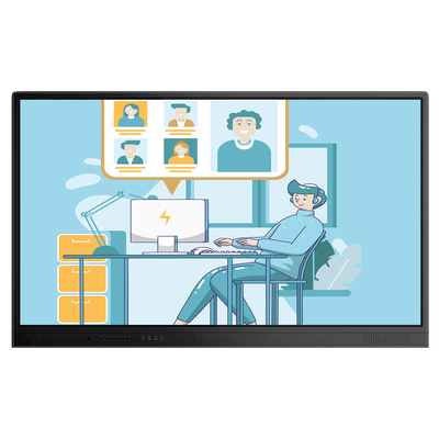 Pendidikan Digital Interactive Whiteboard 65 Inch Media Player Advertising Player Sentuh Inframerah