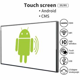 Layar Sentuh Android Terpasang di Dinding 49 Inch / Tampilan Dinding Video Led Dalam Ruangan