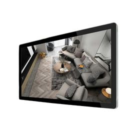 wall mount signage digital 49 inci dengan pemutar iklan LCD layar sentuh HD untuk mal