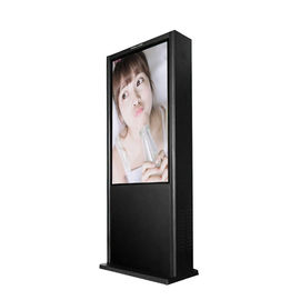 Floor Standing Led Digital Signage Advertising / Nano Touch 75 Inch Layar Digital Luar Ruangan