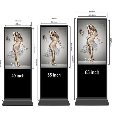 Android 43 Inch Floor Standing Digital Signage Capacitive Tablet LCD