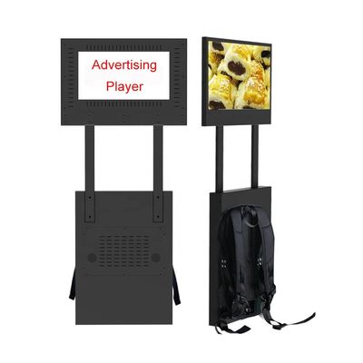 Iklan Signage Mobile LCD Digital Portabel Luar Ruangan 23.6 '' Bukti Perusak