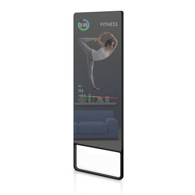 43 Inch Fitness AI Connect Portable Digital Signage Moving Magic Mirror Untuk Latihan Rumah