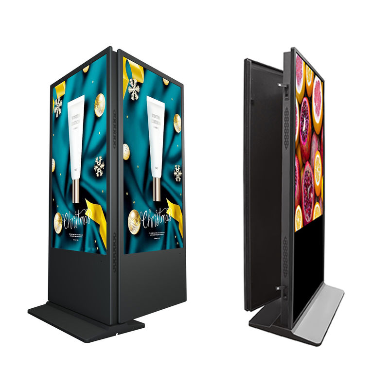 Floor Standing LCD Totem Double Side Digital Signage Tampilan Layar Periklanan